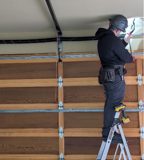 Completed garage door service